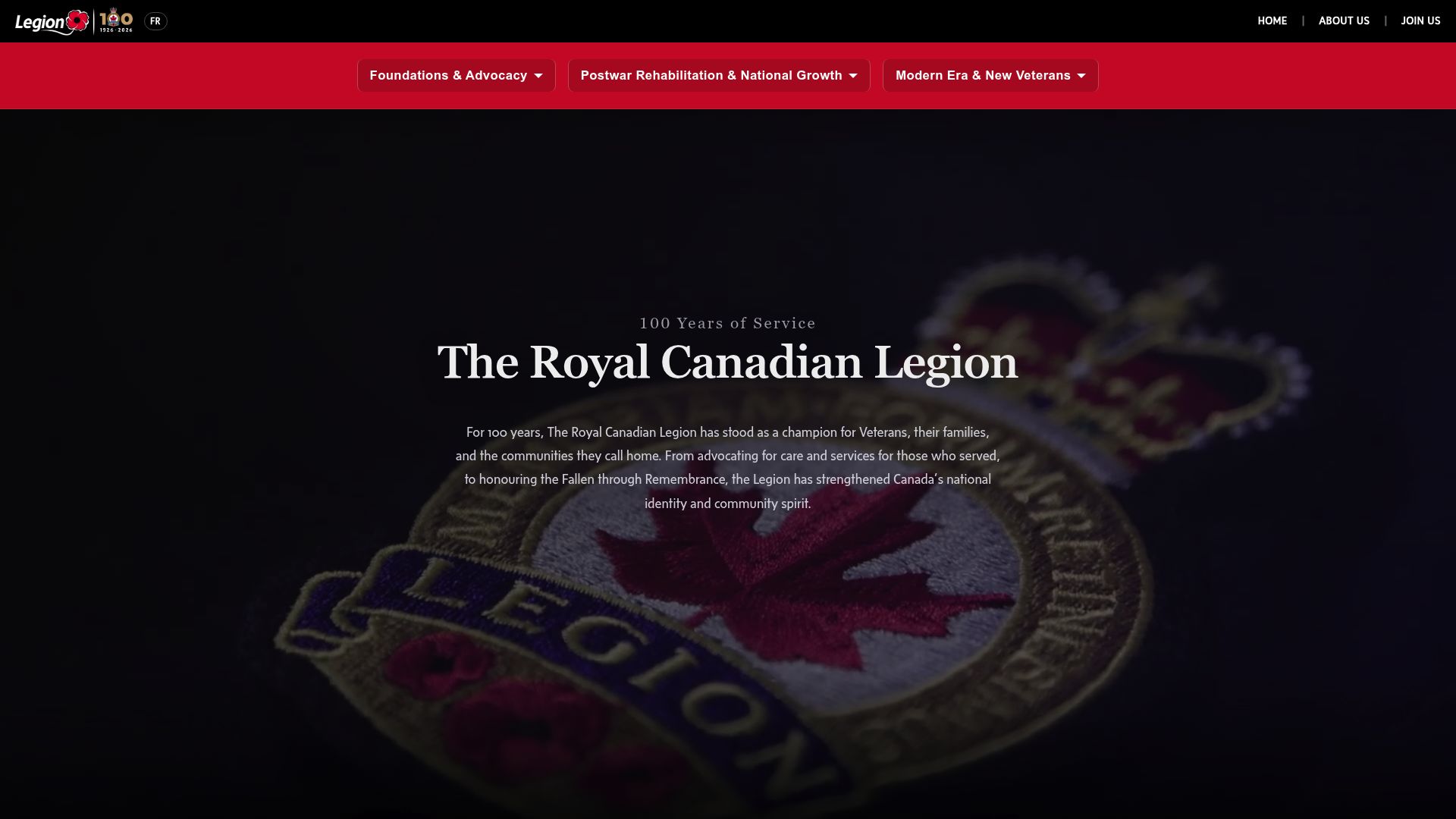 Royal Canadian Legion — 100th Anniversary